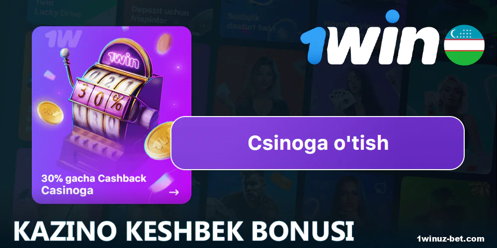 1Win O'zbekiston da keshbek bonusi