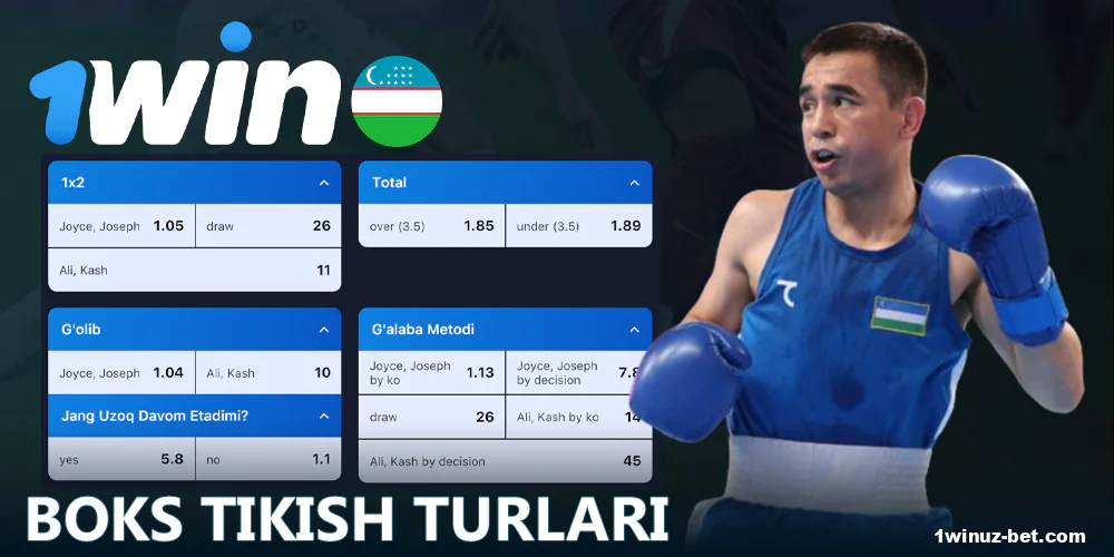 1Win O'zbekiston saytida boksga garov tiking