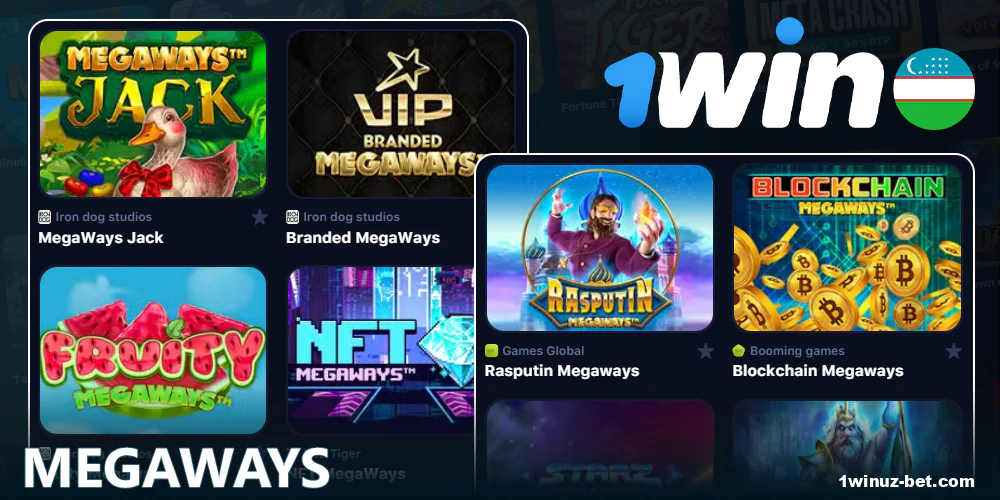 Kazino 1Win O'zbekistondagi Megaways