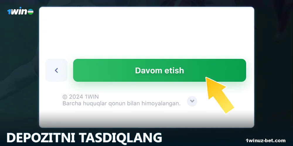 Omonatingizni 1Win O'zbekiston da tasdiqlang
