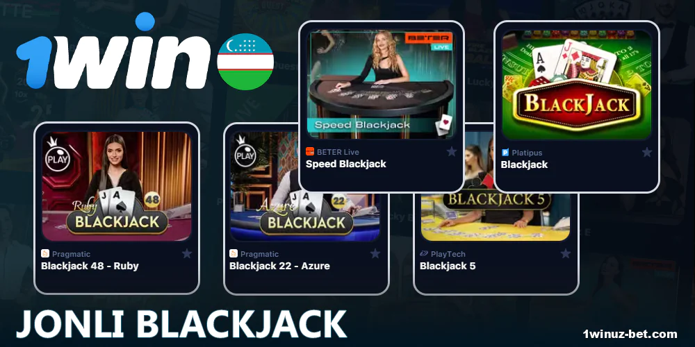 O'zbekistonlik o'yinchilar uchun jonli Blackjack 1Win