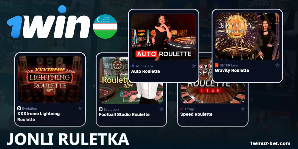 O'yinchilar uchun jonli ruletka 1Win O'zbekiston