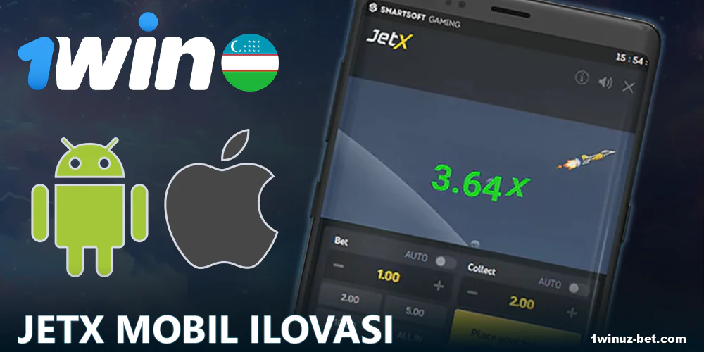 JetX o'yini uchun 1Win O'zbekiston mobil ilovasi