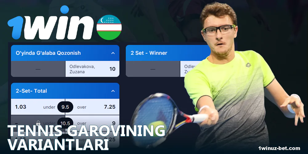 Tennisga garov tikish 1Win O'zbekiston