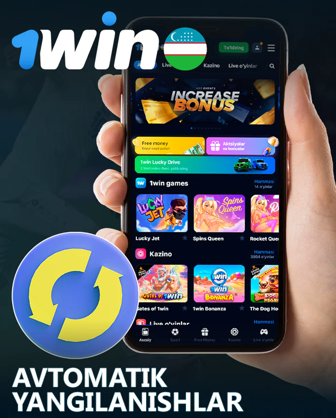 1Win O'zbekiston ilovasi yangilanmoqda